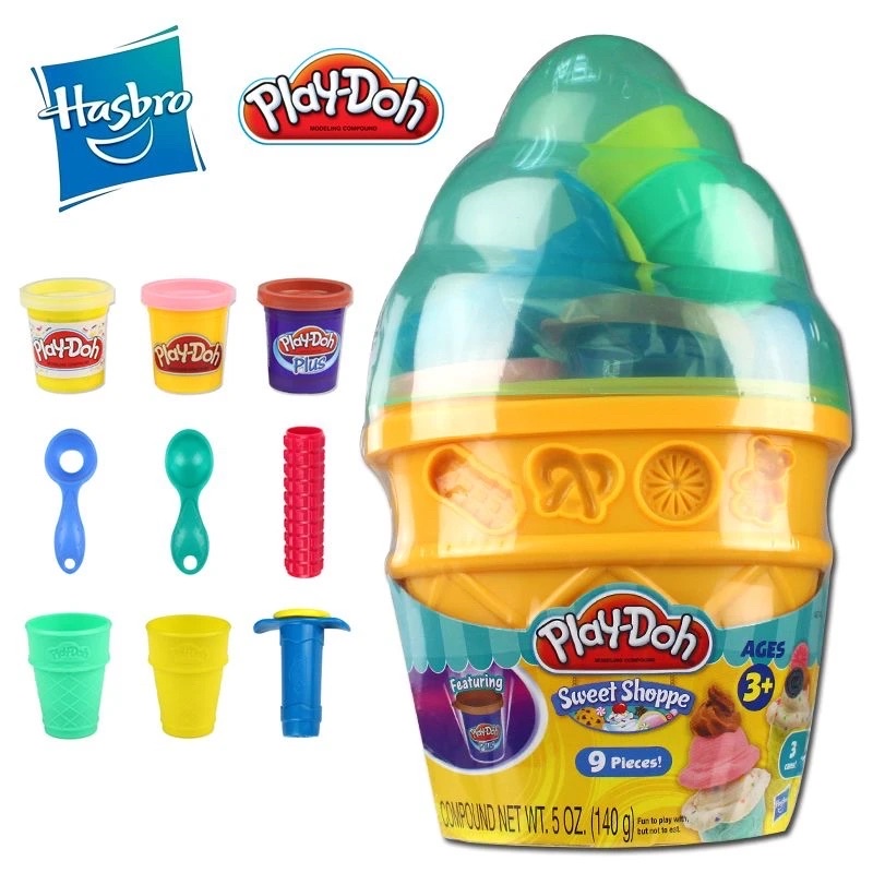 Dồ chơi đất nặn làm kem ốc quế Play-Doh Sweet Shoppe Ice Cream Cone Container Craft Kit