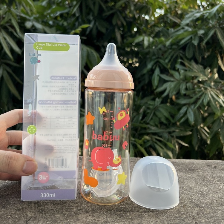 Bình sữa Babuu Baby Nhật Bản cổ rộng PPSU 90ml, 120ml, 160ml, 240ml, 300ml cho bé sơ sinh  Homedy Kids