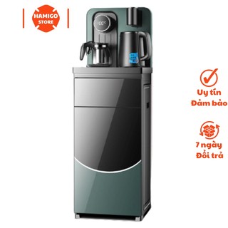Tặng 2 ấm - Cây nước nóng lạnh bình âm 2 trong 1 HAMIGO43 đun nước pha trà giữ nhiệt có điều khiển từ xa