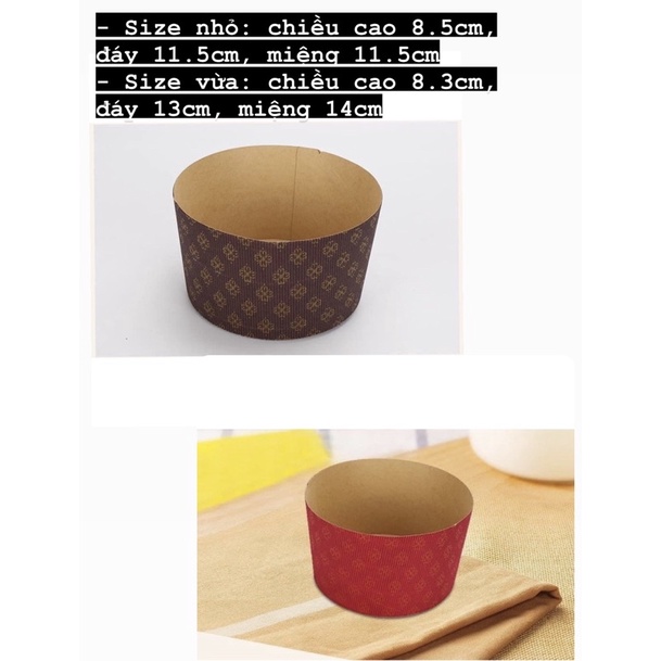 Cup giấy Panettone - size nhỏ/vừa (màu ngẫu nhiên)