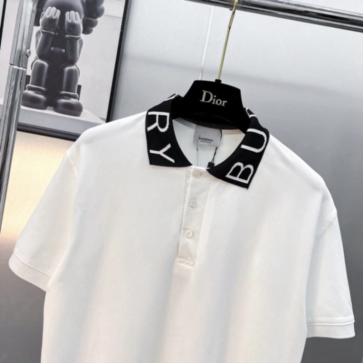 Áo polo nam BBR cotton cá sấu 100% Áo Polo Nam Nữ In quanh cổ thiết kế lịch sự trang trọng.