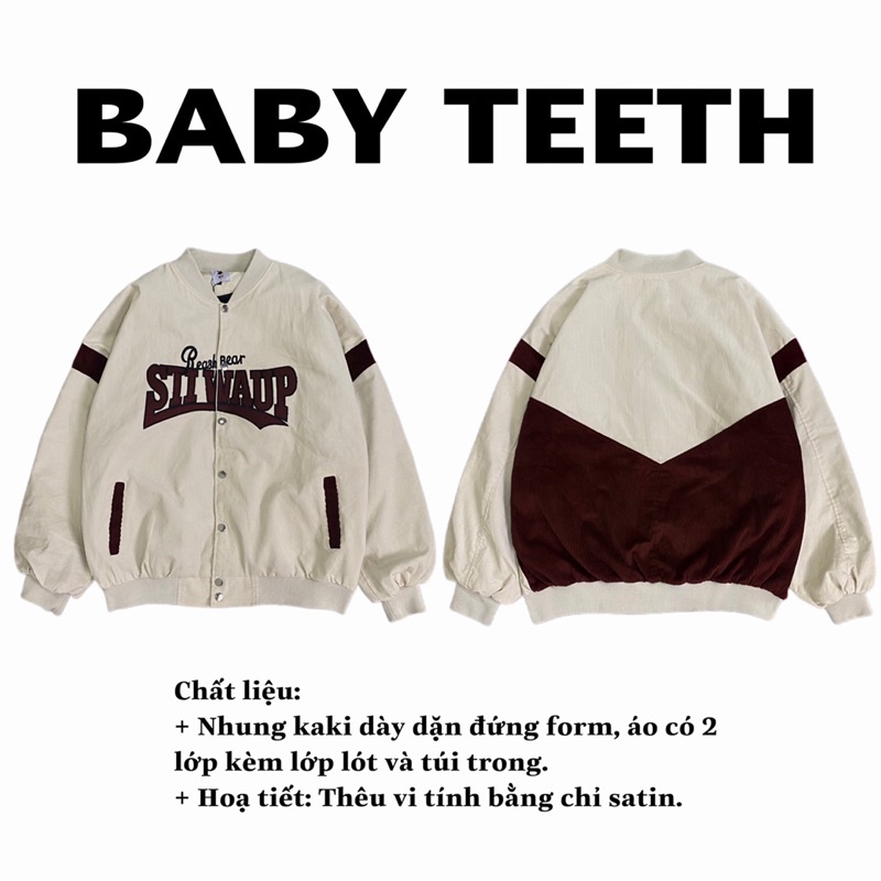 Áo khoác bomber bóng chày STIVAUP