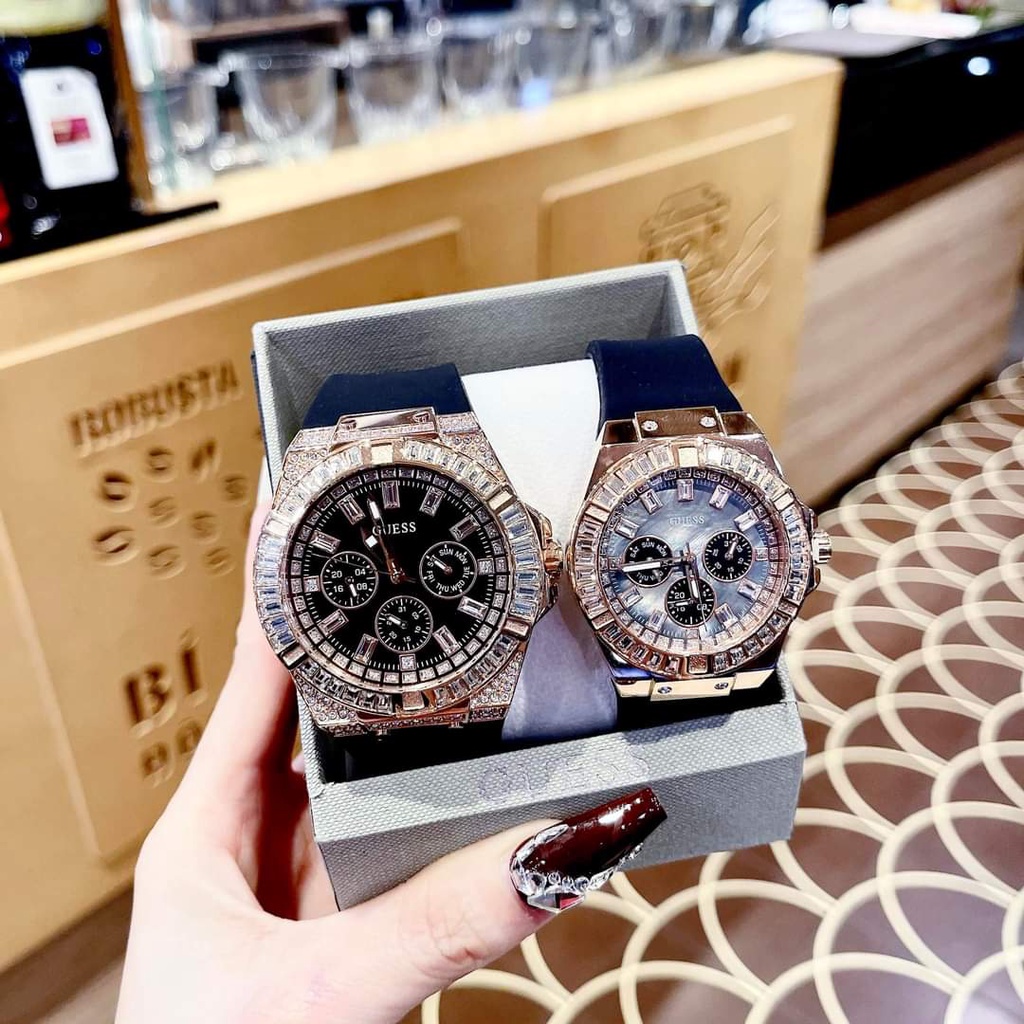 Đồng Hồ Cặp Đôi  GUESS,Size:38 - 46mm Ful Box Hãng.Thu Hút Mọi Ánh Nhìn