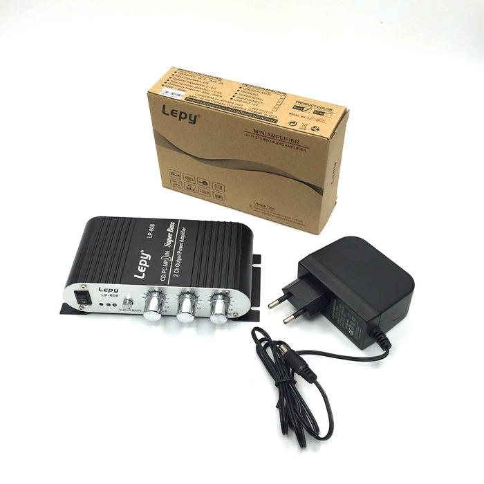 Ampli mini công suất Lepy LP-838 /ST-838 12V Hi-Fi 2.1