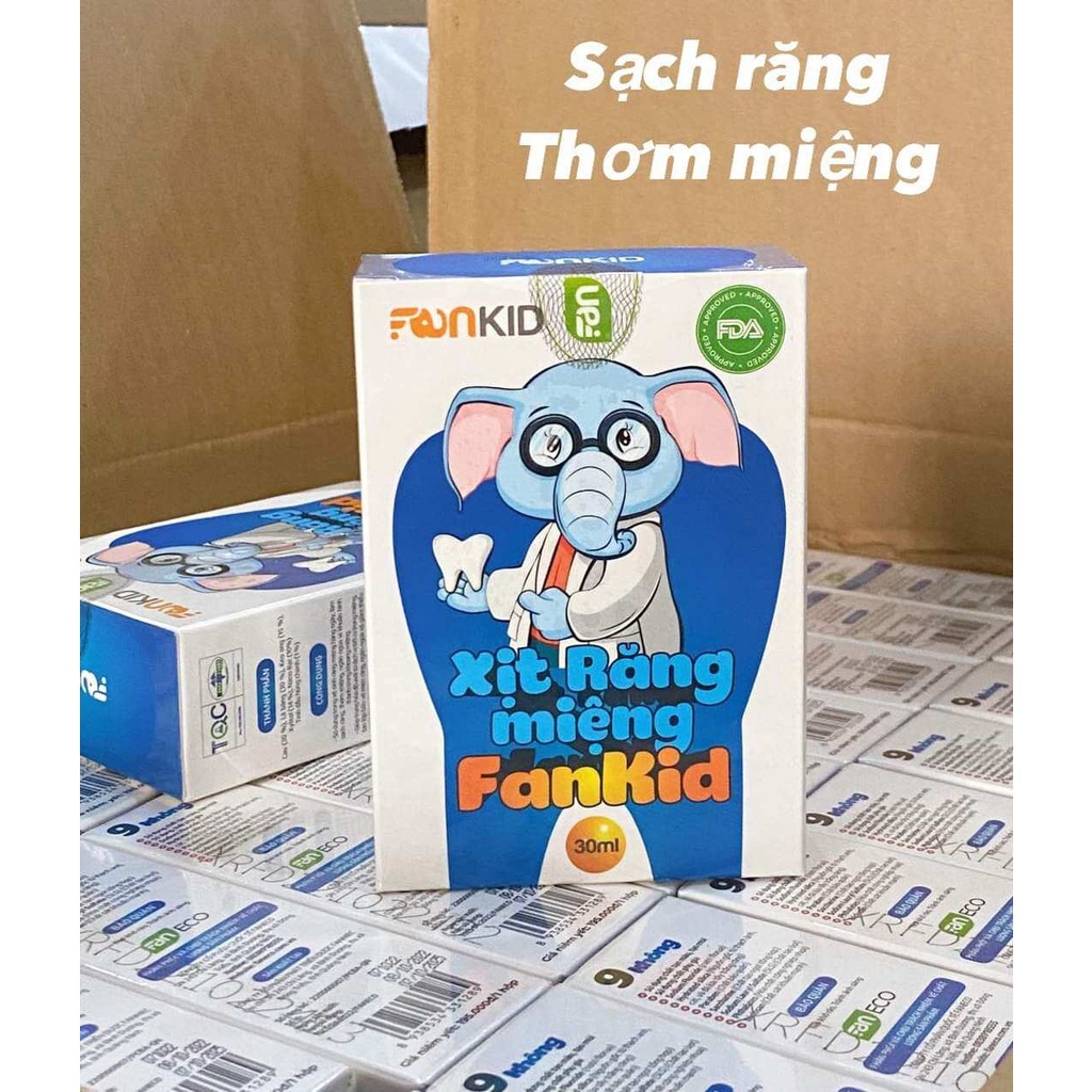 Xịt Răng Miệng Fankid - làm sạch răng, thơm miệng, ngăn ngừa mảng bám, răng chắc lợi khỏe