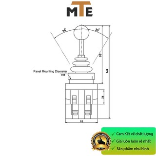 Công tắc gạt 4 chiều Monolever Joystick Switch CS-4022