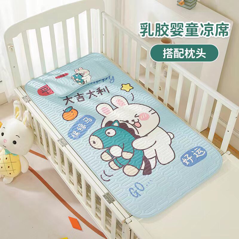 Chiếu Điều Hòa Cao Su Non Tặng Kèm Gối Cho Bé, Chiếu Cao Su Non 5D Thoáng Mát Cho Bé Từ Sơ Sinh