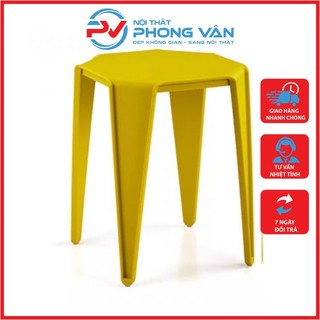 Ghế đôn nhựa đúc nhiều màu - ghế đôn nhựa đúc nguyên khối xếp chồng nhiều màu ngồi quán cafe, trà chanh, văn phòng