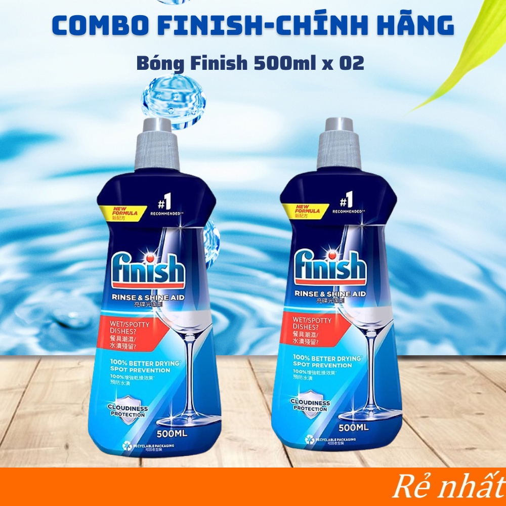 Nước làm bóng Finish 800ml dùng cho máy rửa bát