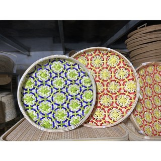 Mẹt tre thủ công/ nhiều hoa thị trang trí/ mẹt bán bún đậu/ decor mẹt không kệ