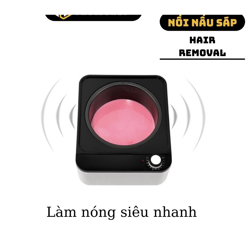 Nồi Nấu Sáp Cao Cấp Wax Hạt Đậu Chống Dính - Bộ Nồi Đun Sáp Nóng Chảy Wax Lông HAIR REMOVAL
