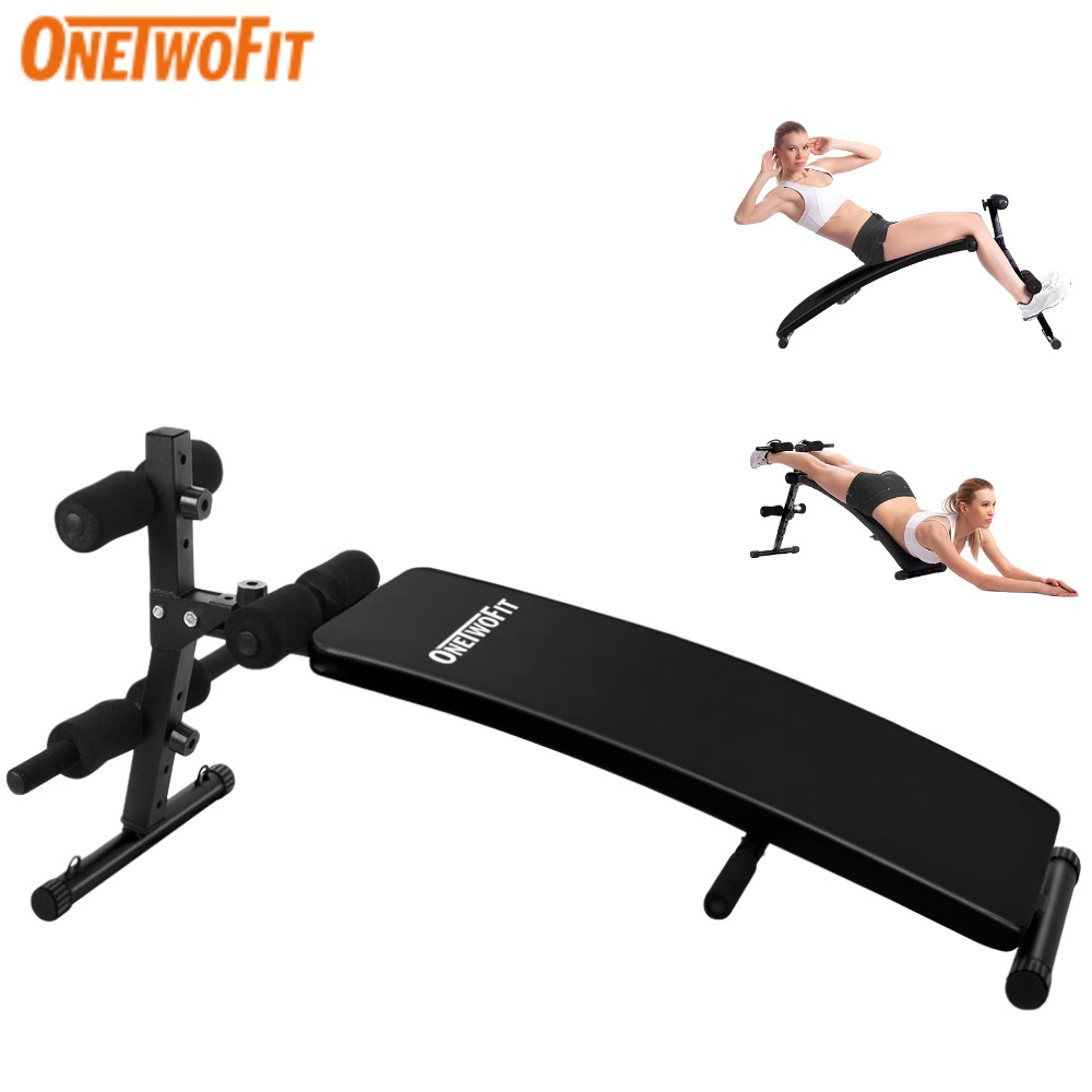 Ghế tập gập bụng ONETWOFIT OT085 dạng cong hỗ trợ giảm mỡ tạo cơ hiệu quả đa năng sử dụng tại nhà