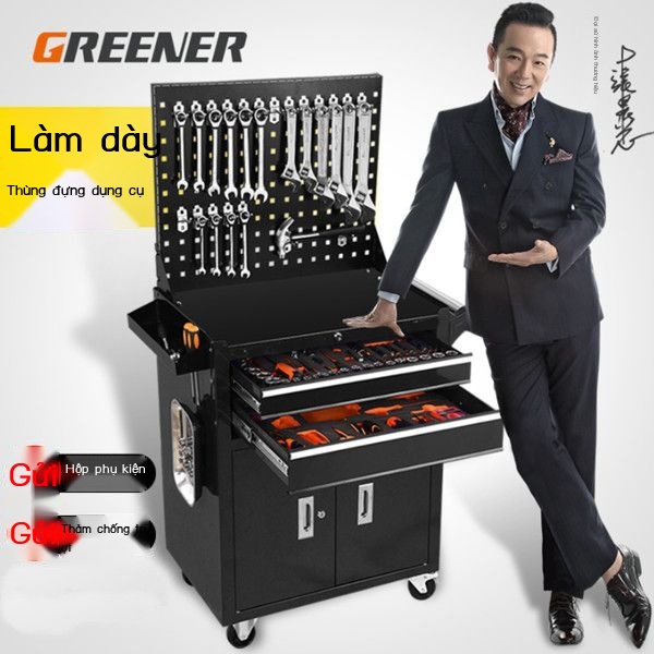 Hộp bảo trì phần cứng di động đa chức năng xưởng sửa chữa ô tô công cụ với tủ sắt xe đẩy kiểu ngăn kéo