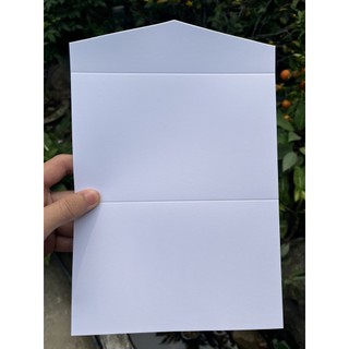 100 phôi thiệp chưa in nội dung gập 3 giả phong bì đã cấn gân