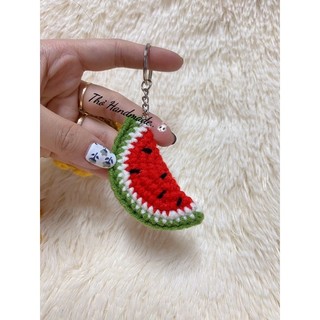 [ Handmade] Móc khoá len dưa hấu