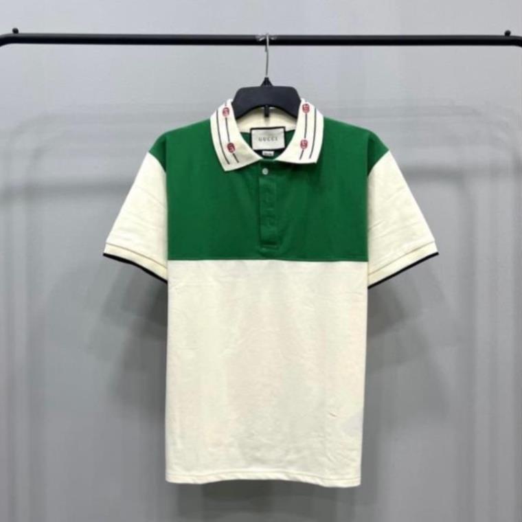 Áo polo Gucci Embroidered phối màu mới nhất Áo polo nam nữ vải cá sấu mới nhất The.Wear