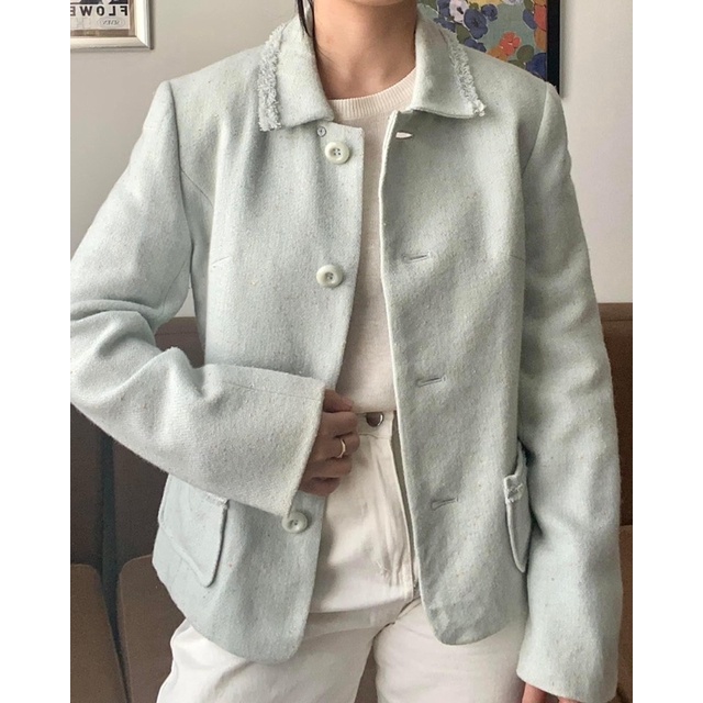 Áo khoác tweed Nhật vintage