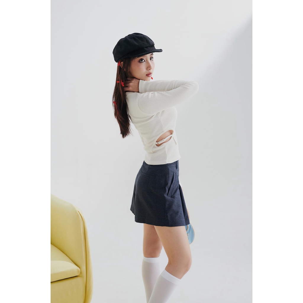 [Mã BMLTA50 giảm đến 50K đơn 99K] Quần váy xếp ly thời trang GAGO xanh đen caro nhí GO4250