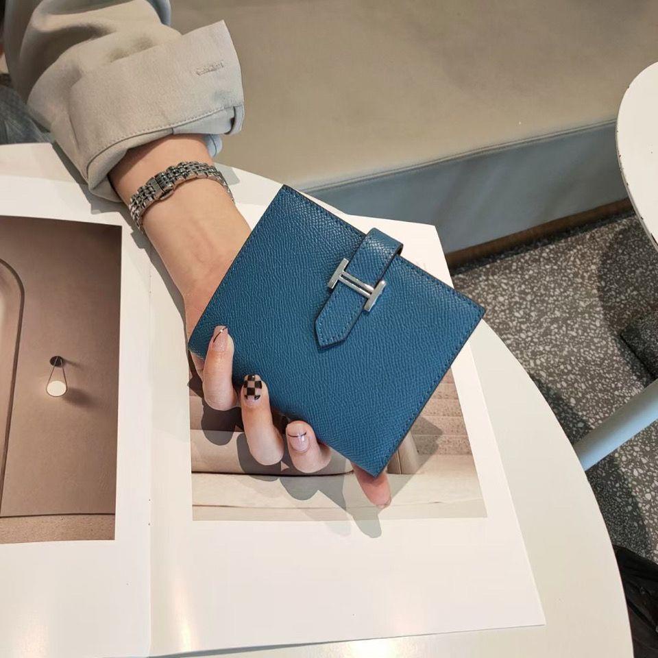 Hermes Ví Da Bò Cao Cấp Dáng Ngắn In Hình Bàn Tay Đơn Giản Thời Trang 2022 Cho Nữ