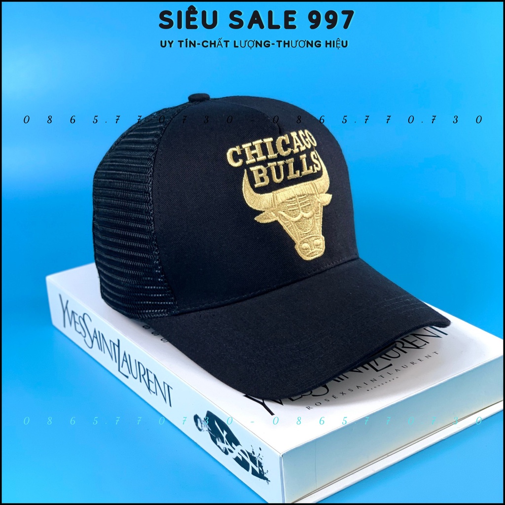 MŨ LƯỠI TRAI PHỐI LƯỚI THÊU ĐẦU TRÂU VÀNG THỜI TRANG NAM NỮ SIÊU NGẦU