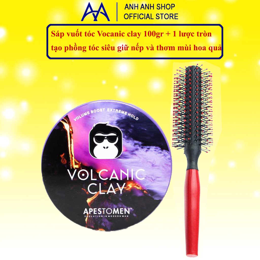 Combo Gôm shadow 150ml + Sáp Volcanic tặng lược tạo phồng tóc