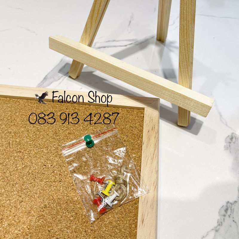 Bảng ghim gỗ bần, treo ảnh, giấy nhớ, postcard trang trí