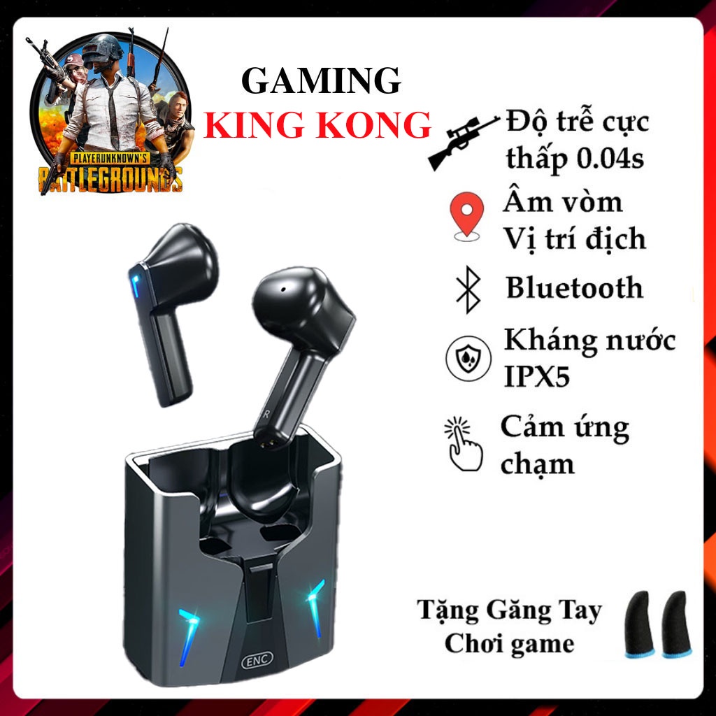 Tai nghe thể thao gaming King Kong âm thanh nổi không dây hai tai TWS