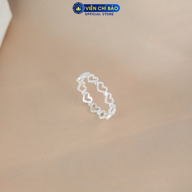 Nhẫn bạc nữ Trái tim Empty Hearts chất liệu bạc 925 thời trang phụ kiện trang sức Viễn Chí Bảo N400786