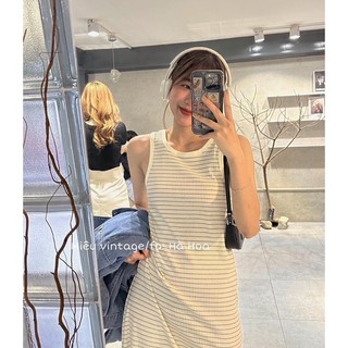 VÁY MAXI TĂM SÁT NÁCH KẺ NGANG