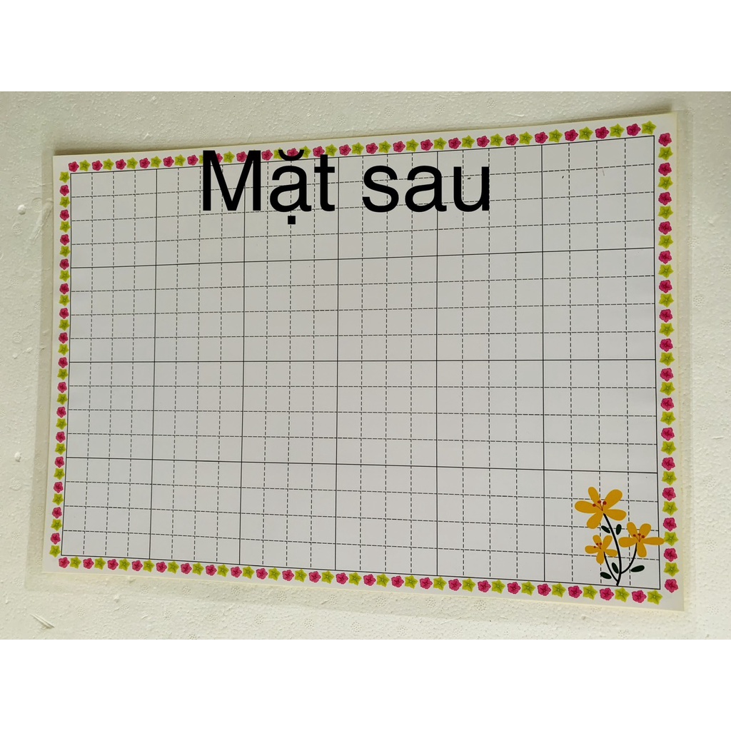 Bảng phụ, bảng khăn trải bàn 2 mặt A3 ép plastic