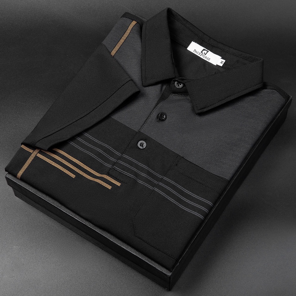 Áo Thun Nam Polo Parhouse Phối Sọc Có túi Nam Tính ASTD173