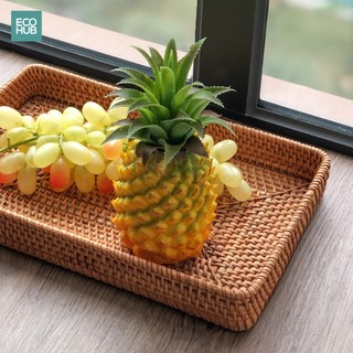 Khay mây guột ECOHUB chống mốc, đựng đồ ăn, vật dụng nhỏ (3 Size)