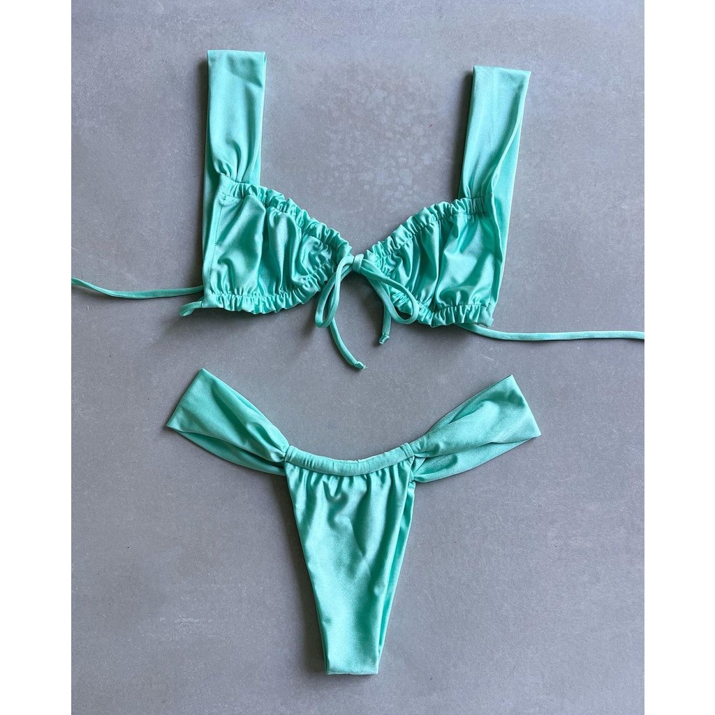 Bikini 2 mảnh dúm ngực không mút , bikini gu tây hàng thiết kế vải đẹp | BigBuy360 - bigbuy360.vn