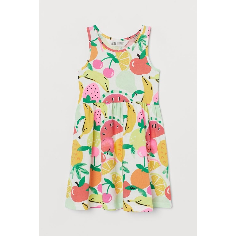 Váy sát nách cánh hoa nhí xanh navy HM H&M_hàng chính hãng authentic