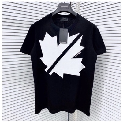 Áo phông nam nữ P.remium Cotton in hình logo lá chữ D.S.Q.2 vải dày dặn cực chất