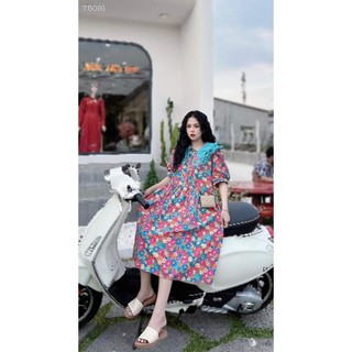 ĐẦM BABYDOLL HOA CỔ NHỌN