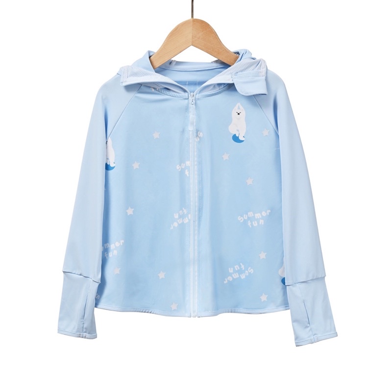 Áo chống nắng cho bé có mũ che đầu, che mặt, che tay mỏng, thoáng khí