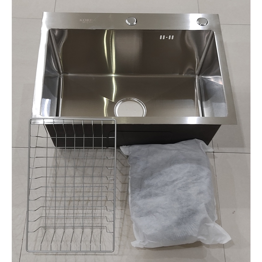 Chậu rửa bát đúc inox 304. Loại 1 hố .