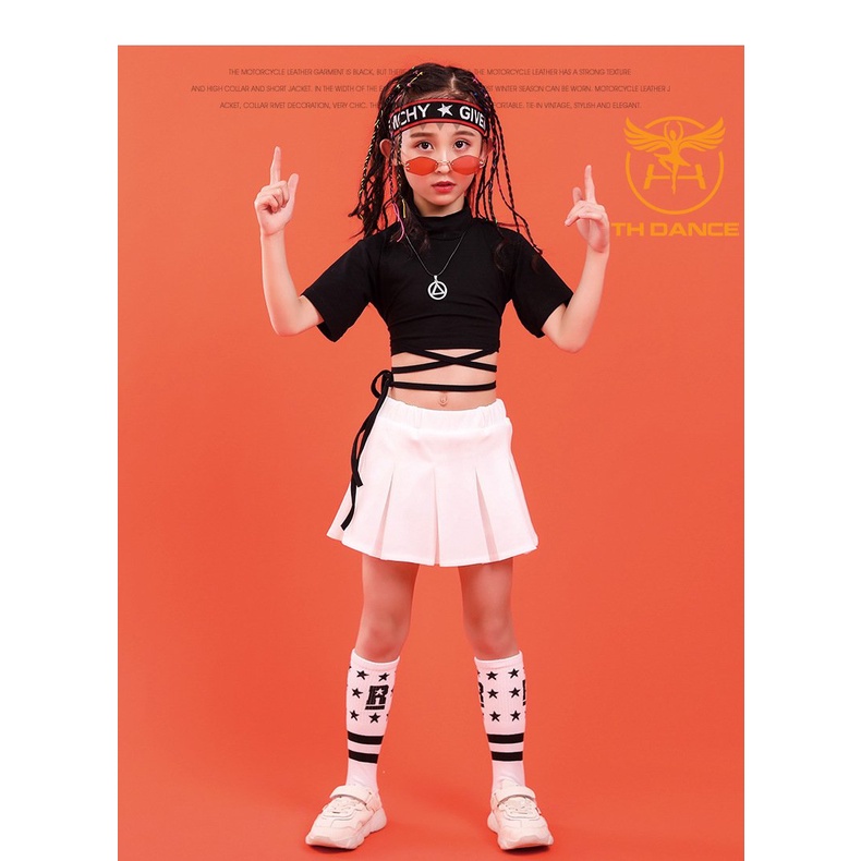 Đồ tập zumba trẻ em, trang phục nhảy tiktok bé gái