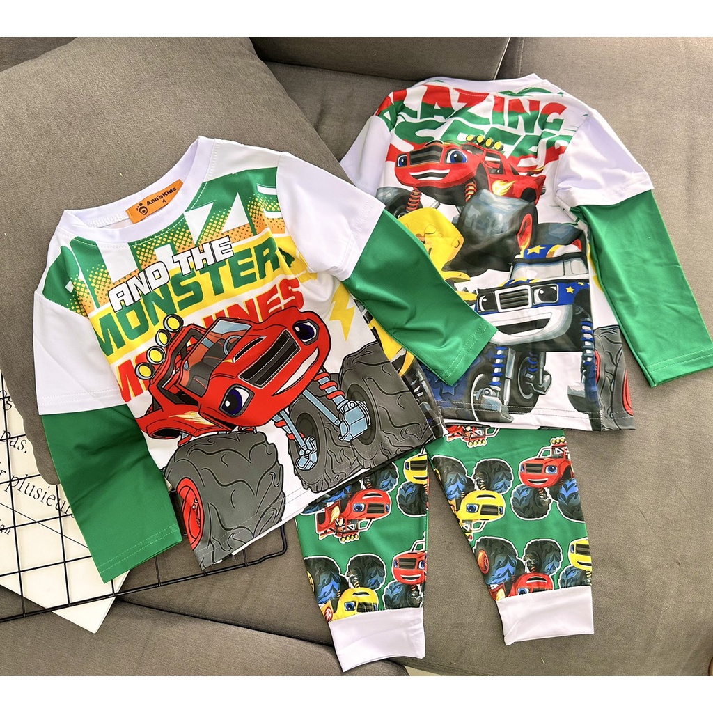 Bộ Tay dài quần dài Thun lạnh 3D loại 1 Ann's Kids siêu nhân cho bé trai size nhí từ12-22kg-Đồ bộ cho bé-Pikakids