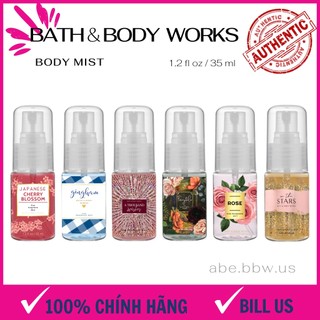 35ml xịt thơm toàn thân body mist bath and body works chính hãng, body mist chiết.