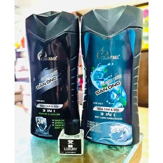 Sữa Tắm Gội 3 trọng 1 Charme Cho Nam 500ml