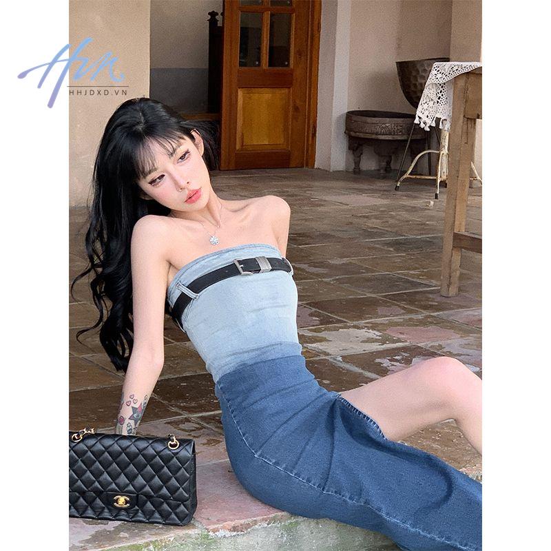 Đầm Denim Dáng Ôm Phong Cách Thời Trang Mùa Hè Mới 2023