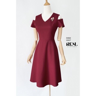 Đầm đi tiệc tôn dáng annie đỏ_REAL