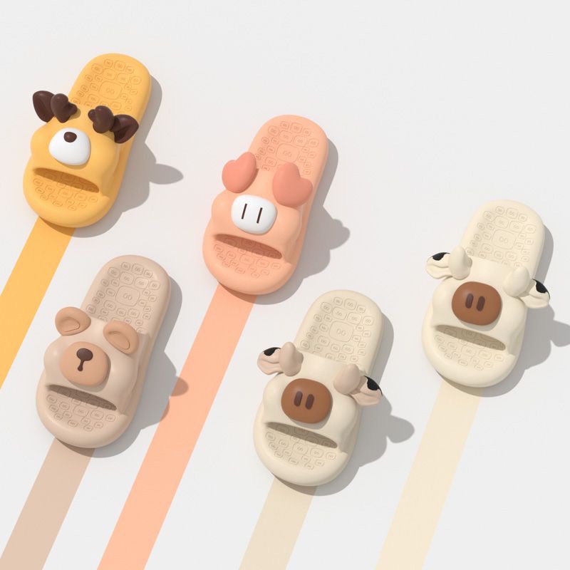 Dép Sandal Đế Dày Chống Trượt Họa Tiết Bò Sữa Hot Trend Thời Trang Dành Cho Nam Nữ