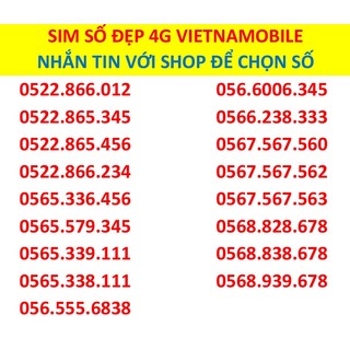 Sim số đẹp tam hoa số tiến giá rẻ - sim 4g tốc độ cao - miễn phí gọi ngoại mạng - 240gb/tháng