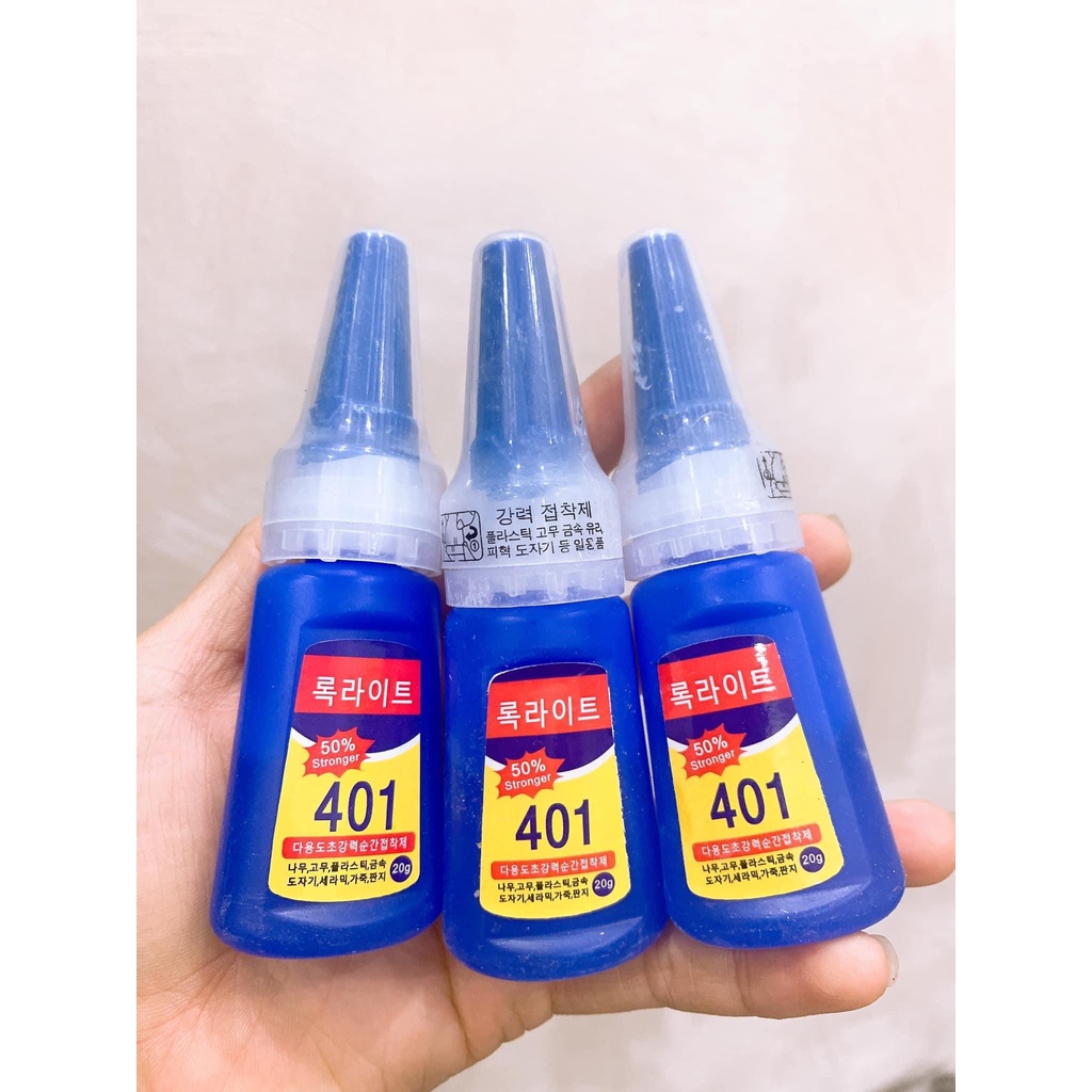 Keo 401 chính hãng gắn móng siêu chắc 20g