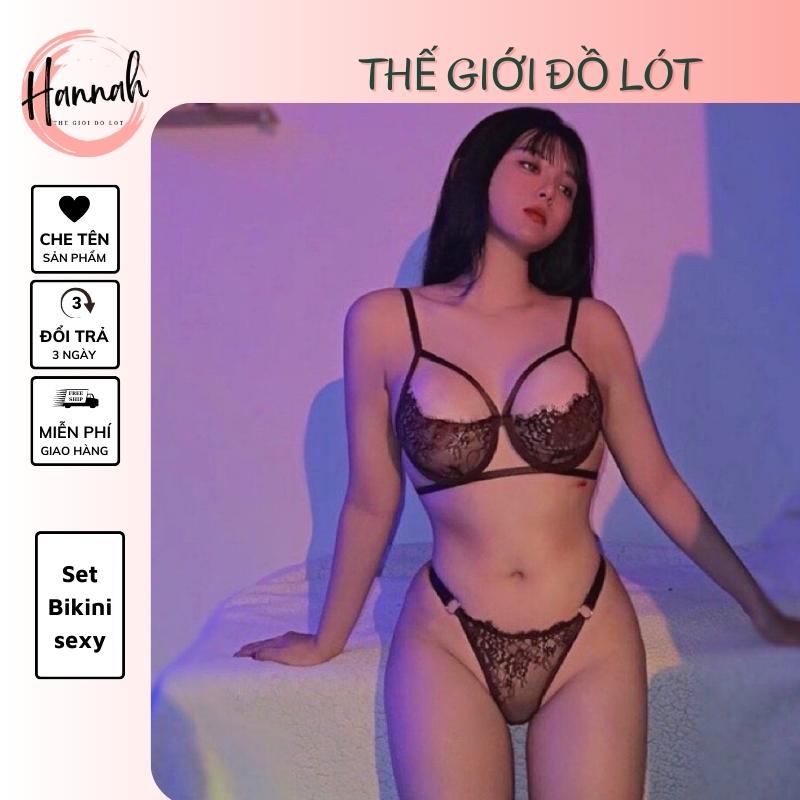 (Tặng kèm áo ) Quần lót lọt khe ren, quần lót nữ sexy - 2 mảnh quyến rũ cao cấp cho nữ HANNAH SECRET DL012