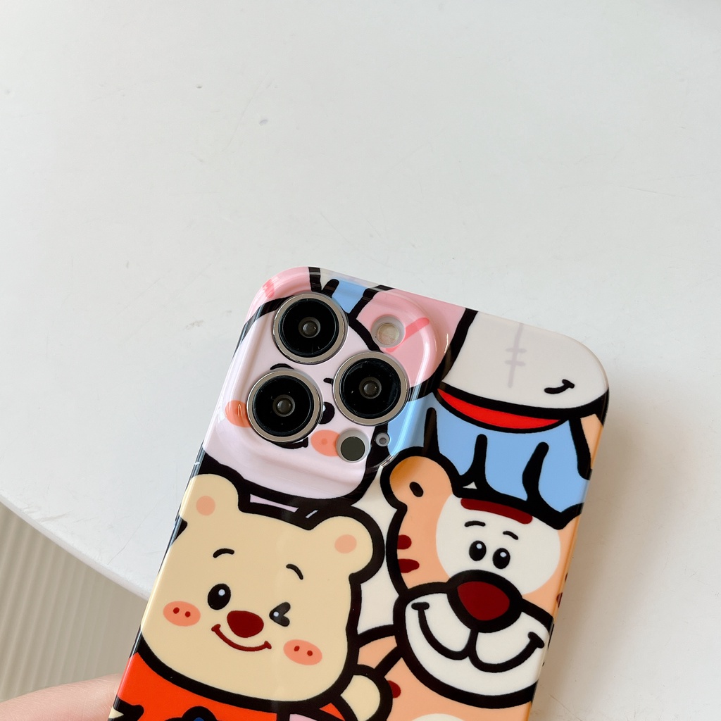 Ốp Điện Thoại Cứng Chống Sốc In Hình Gia Đình Winnie Đáng Yêu Cho iPhone 14 / 13 / 12 / 11 / X / 8 / 7P