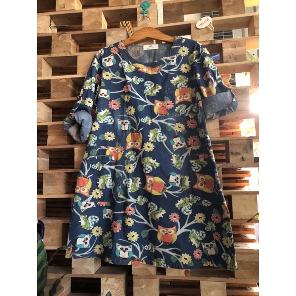 D117.Đầm denim hàng Nhật- 2hand